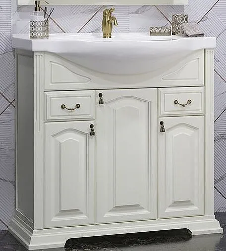 Тумба-умывальник напольный Opadiris Риспекто 85 слоновая кость 00-00006703+1WH110265