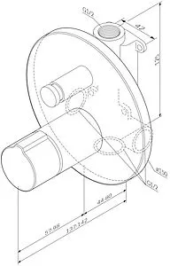 Смеситель для ванны скрытого монтажа Am.Pm X-Joy чёрный матовый F85A45722, 2