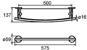Полка Milardo Cadiss хром CADSMG0M44 Полка Milardo Cadiss хром CADSMG0M44, 2