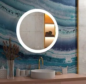 Зеркало с подсветкой Continent Rinaldi Led 64.5 с подогревом белый ЗЛП1008, 3