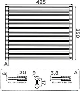 Ролл-мат Omoikiri ROLL-01-IN нержавеющая сталь 4997003 Ролл-мат Omoikiri ROLL-01-IN нержавеющая сталь 4997003, 2