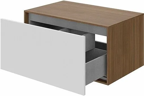 Тумба под умывальник Kerama Marazzi Atollo 80 белый матовый/дерево AT.80\WHT.M