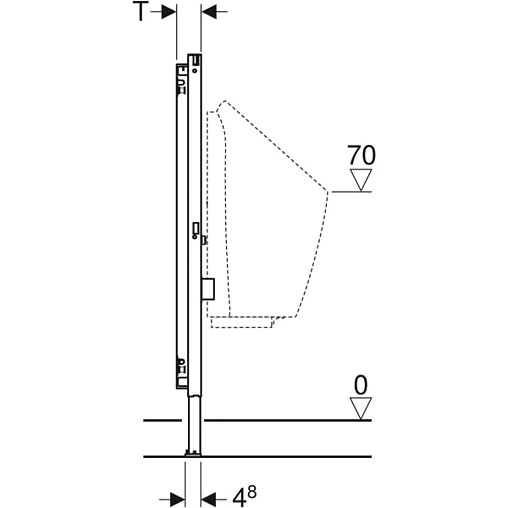 Инсталляция для писсуара Geberit Duofix 111.686.00.1