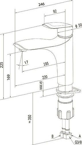 Смеситель для раковины Am.Pm Orange хром F5400000