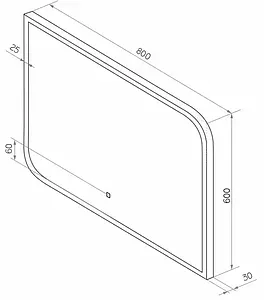 Зеркало с подсветкой Continent Fantasy Led 80 с часами белый ЗЛП171, 2