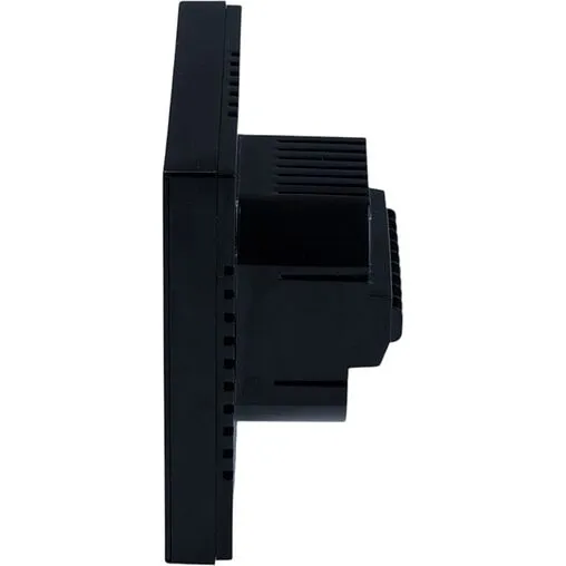 Проводной комнатный терморегулятор двухконтурный НО/НЗ 230В Valtec черный VT.AC634.B.0