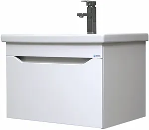 Тумба-умывальник подвесная Айсберг Ева 60 белый DA5910T+S-UM-COM60/1-w, 1