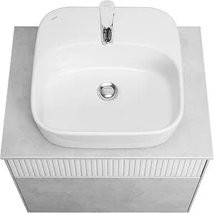 Тумба-умывальник подвесная Aquaton Марбл 60 слэйт/белый матовый 1A2761K0MH4C0, 5