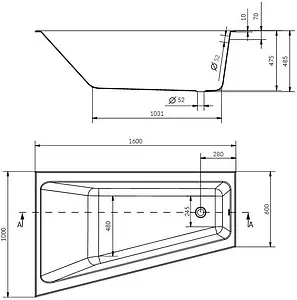 Ванна акриловая Cersanit Crea 160x100 L P-WA-CREA*160-LNL, 2
