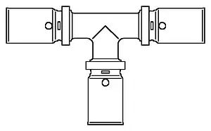 Тройник пресс соединительный 16мм Oventrop Cofit P 1513043, 2