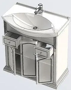 Тумба-умывальник напольная Aquanet Лагуна 75 белый 00175299+00175447 Тумба-умывальник напольная Aquanet Лагуна 75 белый 00175299+00175447, 4