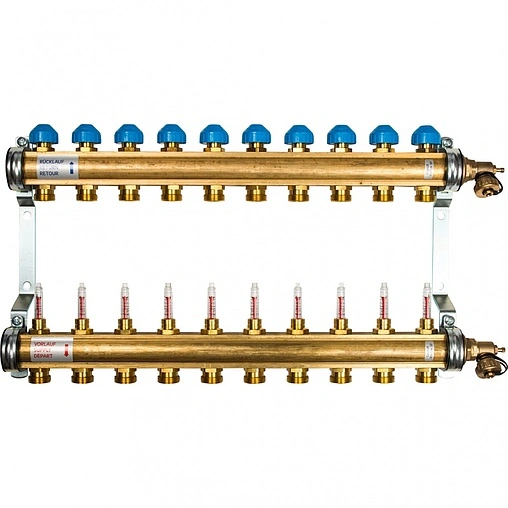 Группа коллекторная с расходомерами 10 отводов 1&quot;в/в x ¾&quot;ек WATTS 10004204