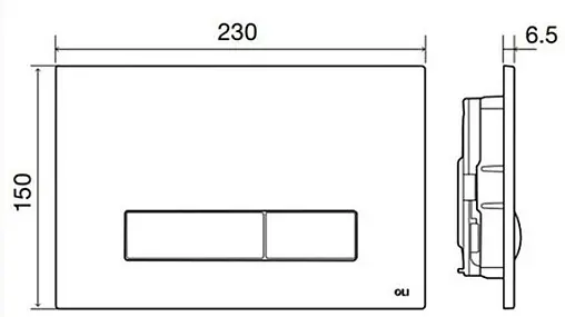 Клавиша смыва для унитаза OLI Glam OLIpure 139180 хром матовый