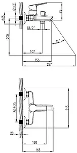 Смеситель для ванны Milardo Stripe хром STRSB02M02 Смеситель для ванны Milardo Stripe хром STRSB02M02, 2