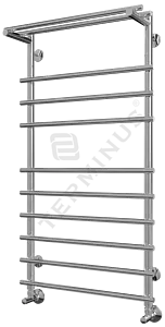 Полотенцесушитель водяной лесенка Terminus Ватра с полкой П10 500*996 полированная сталь 4670030723970, 2