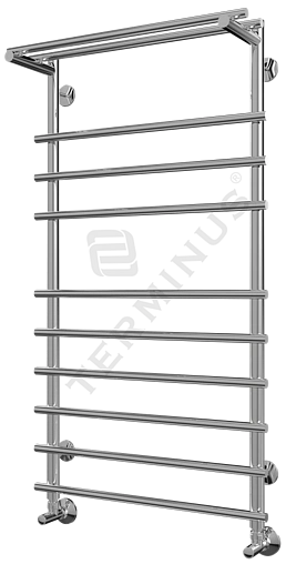 Полотенцесушитель водяной лесенка Terminus Ватра с полкой П10 500*996 полированная сталь 4670030723970