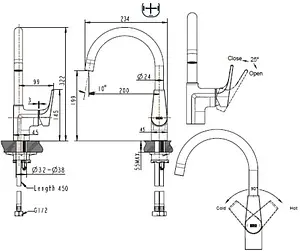 Смеситель для кухни Bravat Vega хром F7119177CP-3, 2