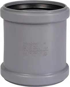 Муфта надвижная (ремонтная) внутренняя D=110мм Ostendorf HTU 115500 Муфта надвижная (ремонтная) внутренняя D=110мм Ostendorf HTU 115500, 1