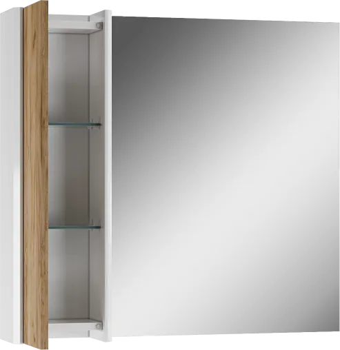 Шкаф-зеркало Домино Uno 80 дуб вотан/белый DU1513HZ