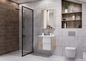 Тумба-умывальник подвесная Aquaton Бостон 70 дуб эврика/белый 1A2526K1BN010, 4