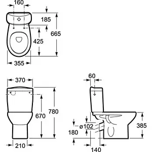 Чаша унитаза Roca Victoria белый 34239U000 Чаша унитаза Roca Victoria белый 34239U000, 2