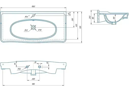 Раковина Kirovit Модерн 105 белый 4640021063583