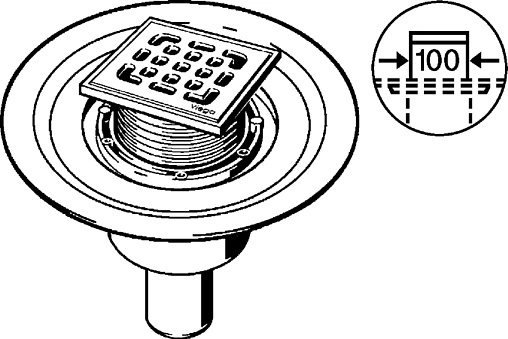 Трап вертикальный Set Viega Advantix 4926 100x100мм 556914 Трап вертикальный Set Viega Advantix 4926 100x100мм 556914