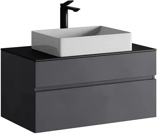 Тумба-умывальник подвесная Raval Decent 80 антрацит Dec.01.80/A/RL