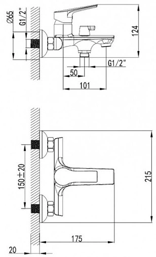 Смеситель для ванны SMARTsant Рокет хром SM323503AA(A) Смеситель для ванны SMARTsant Рокет хром SM323503AA(A)