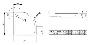 Поддон для душа Radaway Siros A900 SBA9917-2 Поддон для душа Radaway Siros A900 SBA9917-2, 3