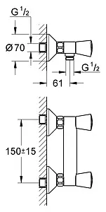 Смеситель для душа Grohe Costa S хром 26317001 Смеситель для душа Grohe Costa S хром 26317001, 3