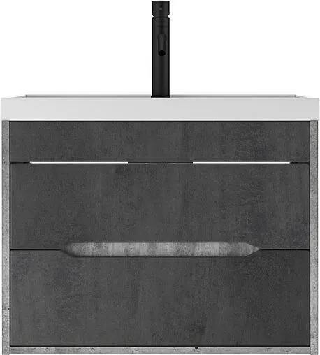 Тумба под умывальник подвесная Домино Loft 70 бетон DL5602T