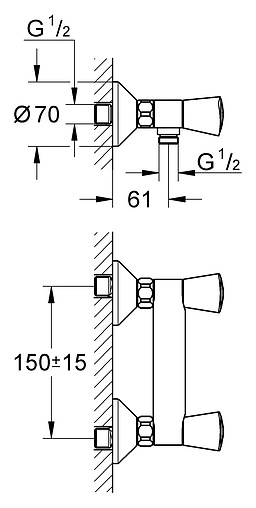 Смеситель для душа Grohe Costa S хром 26317001