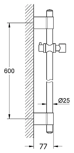 Душевая штанга Grohe Relexa 60 хром 28797001