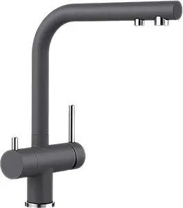 Смеситель для кухни с подключением к фильтру Blanco Fontas II тёмная скала/хром 525146 Смеситель для кухни с подключением к фильтру Blanco Fontas II тёмная скала/хром 525146, 1