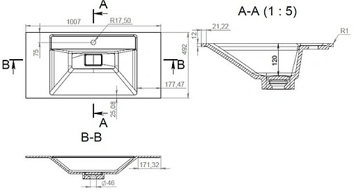 Раковина Am.Pm Inspire 2.0 100 белый M50AWPC1001WG