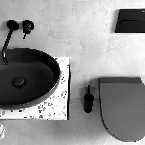 Смеситель для раковины из стены Paffoni Light чёрный LIG007NO70