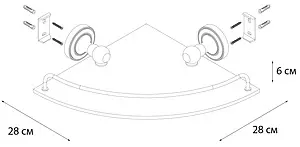 Полка Fixsen Antik бронза FX-61103A Полка Fixsen Antik бронза FX-61103A, 3