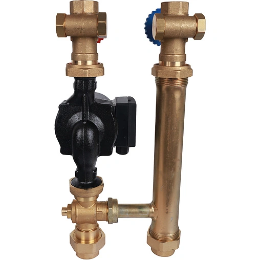 Насосный модуль для твердотопливных котлов 1&quot;в х 1½&quot;н Stout SDG-0014-002502 с насосом Grundfos UPSO 25-65 180