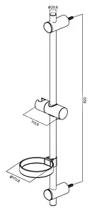 Душевая штанга Am.Pm Spirit хром F0370064 Душевая штанга Am.Pm Spirit хром F0370064, 2