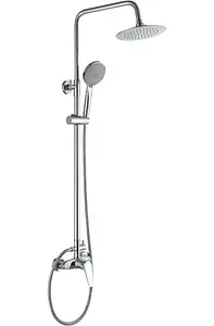 Душевая система со смесителем для душа Aquanet Round хром FSC1601-2 Душевая система со смесителем для душа Aquanet Round хром FSC1601-2, 1