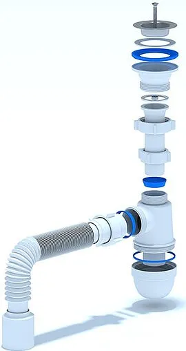 Сифон бутылочный для мойки Ани Пласт C0110 Сифон бутылочный для мойки Ани Пласт C0110