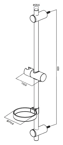 Душевая штанга Am.Pm Spirit хром F0370064