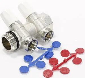 Коллектор запорный проходной 2 отвода 1&quot;в/н x ¾&quot;ек Rehau Rautitan 11316441001, 1