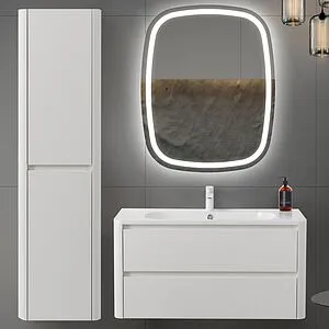 Шкаф-пенал подвесной Cezares Relax 40 белый RELAX-1500-2A-SO-BL Шкаф-пенал подвесной Cezares Relax 40 белый RELAX-1500-2A-SO-BL, 3