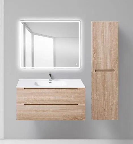 Тумба-умывальник подвесная BelBagno ETNA 100 Rovere Bianco ETNA-1000-2C-SO-WO-P+ Тумба-умывальник подвесная BelBagno ETNA 100 Rovere Bianco ETNA-1000-2C-SO-WO-P+