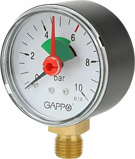 Манометр радиальный Gappo 50мм 10 бар ¼&quot; G1470.10