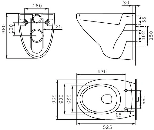 Комплект 6 в 1 Cersanit Delfi S-SET-DEL/Vec/TPL/En-Wh-w с кнопкой Enter BU-ENT/WH белый глянцевый