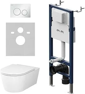 Комплект 6 в 1 Am.Pm Func FlashClean IS90101.8F1701 с кнопкой белый глянцевый, 3