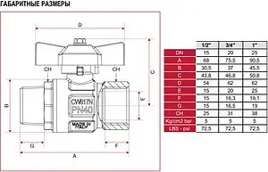 Кран шаровый для газа 1"в x 1"н Itap London 069B100 Кран шаровый для газа 1"в x 1"н Itap London 069B100, 2